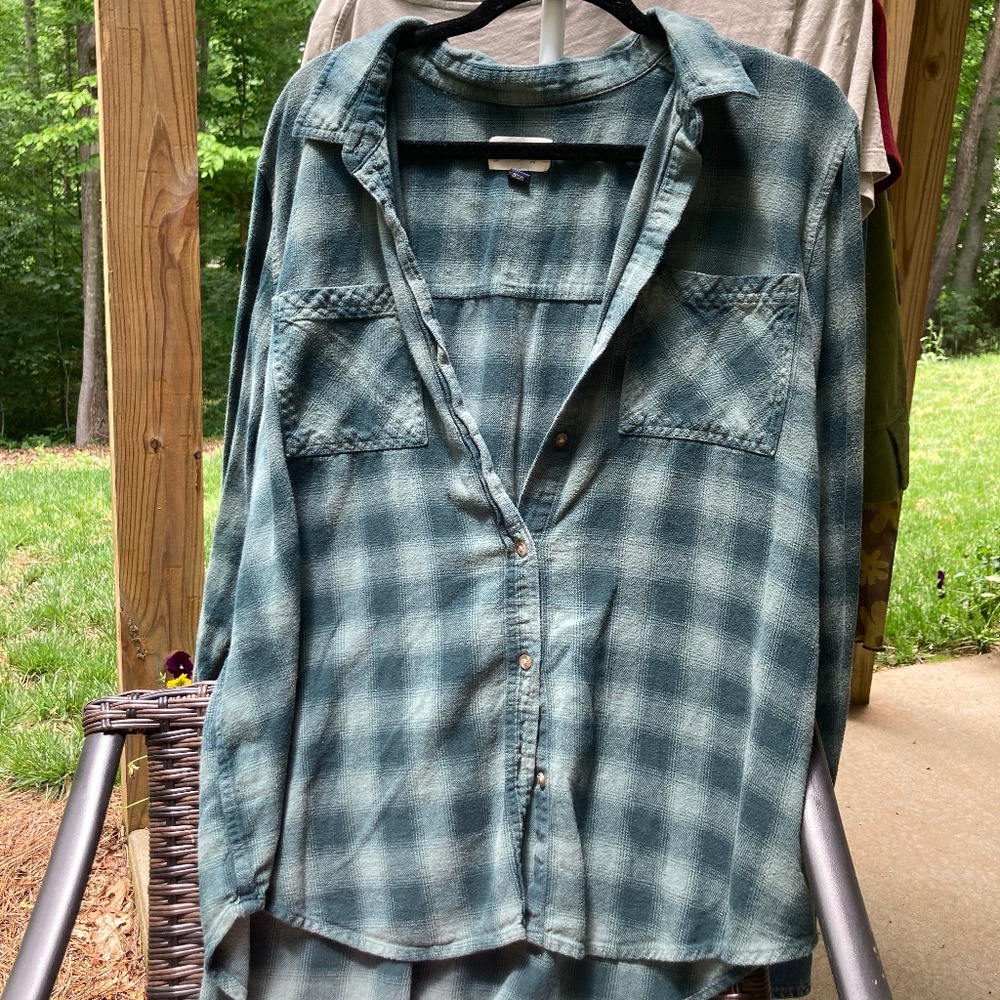 Earth-Toned Loose Flannel